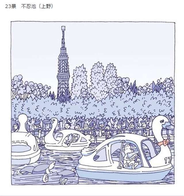 “つちもちしんじ”的插画师以东京街道为题材画了一系列插图