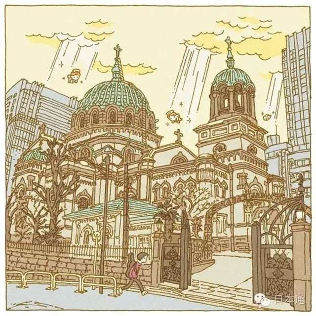 “つちもちしんじ”的插画师以东京街道为题材画了一系列插图