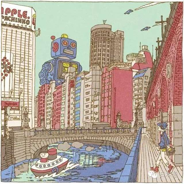 “つちもちしんじ”的插画师以东京街道为题材画了一系列插图