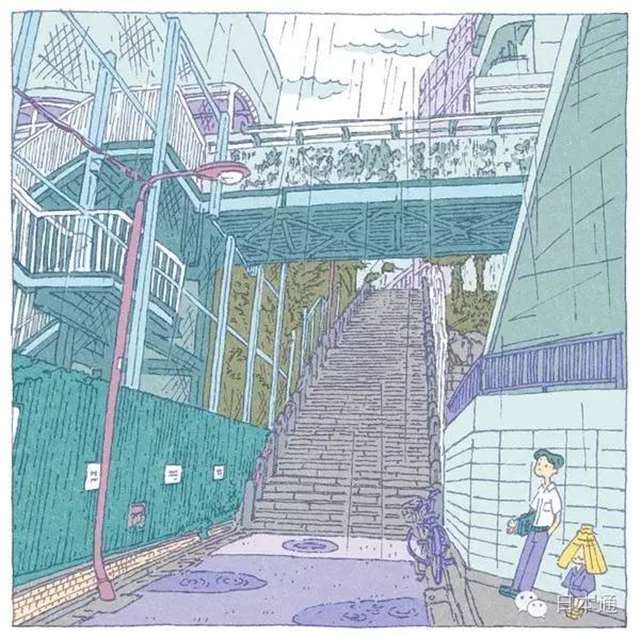 “つちもちしんじ”的插画师以东京街道为题材画了一系列插图