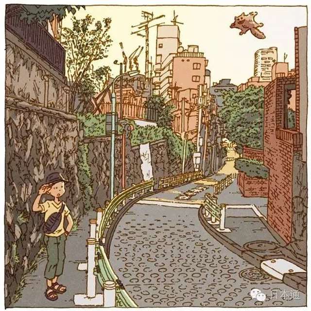 “つちもちしんじ”的插画师以东京街道为题材画了一系列插图