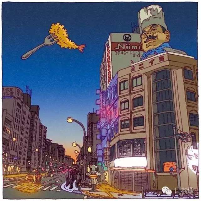 “つちもちしんじ”的插画师以东京街道为题材画了一系列插图