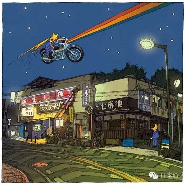 “つちもちしんじ”的插画师以东京街道为题材画了一系列插图