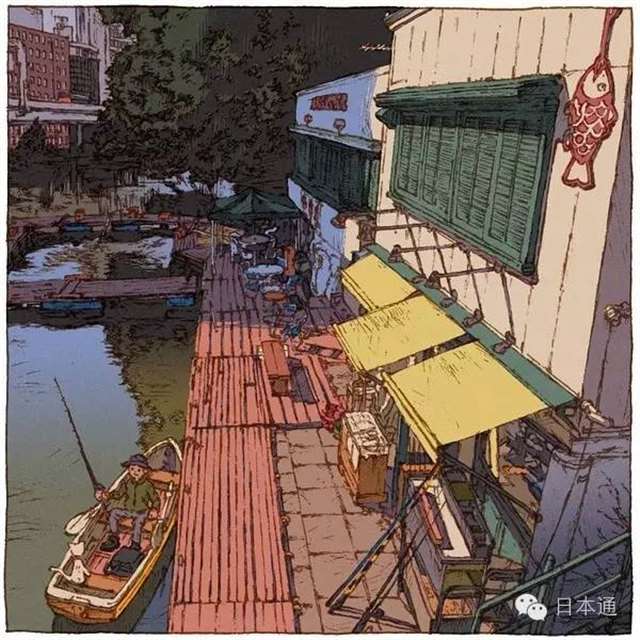 “つちもちしんじ”的插画师以东京街道为题材画了一系列插图