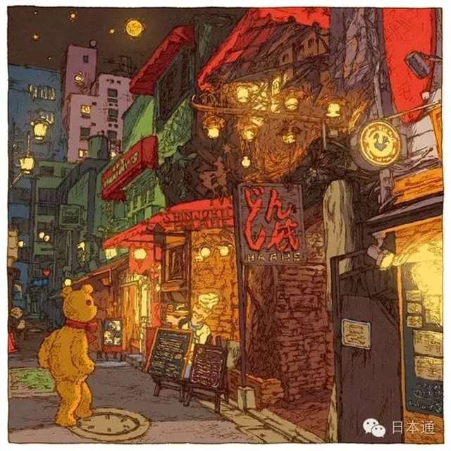 “つちもちしんじ”的插画师以东京街道为题材画了一系列插图