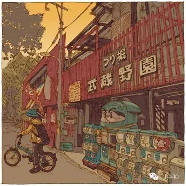 “つちもちしんじ”的插画师以东京街道为题材画了一系列插图