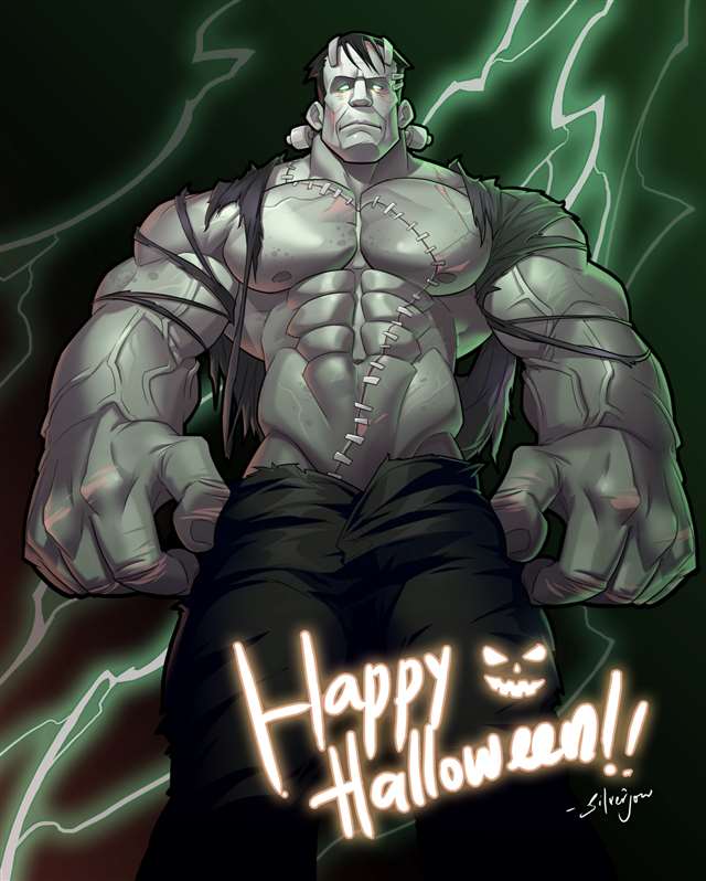 马来西亚同志画师Silverjow的肌肉男插画系列