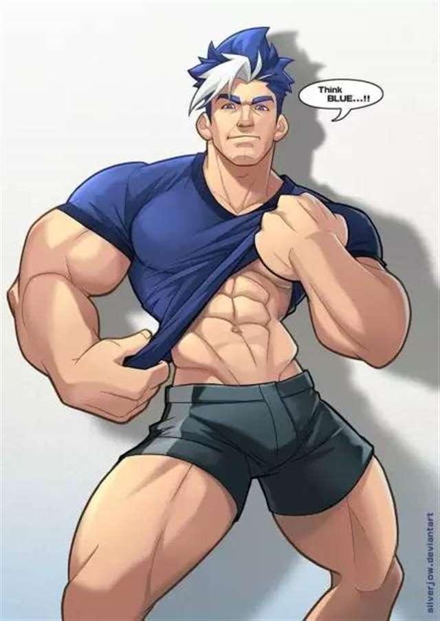 马来西亚同志画师Silverjow的肌肉男插画系列