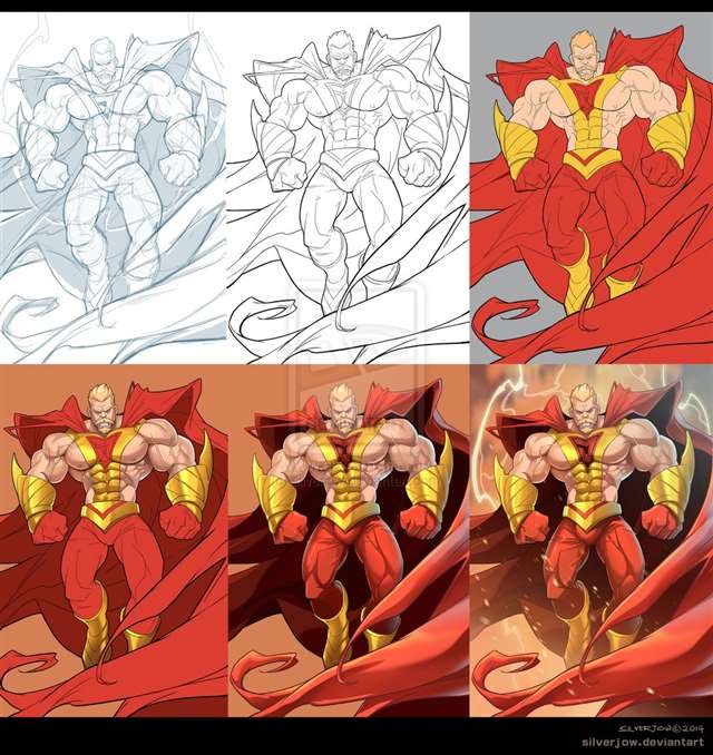 马来西亚同志画师Silverjow的肌肉男插画系列