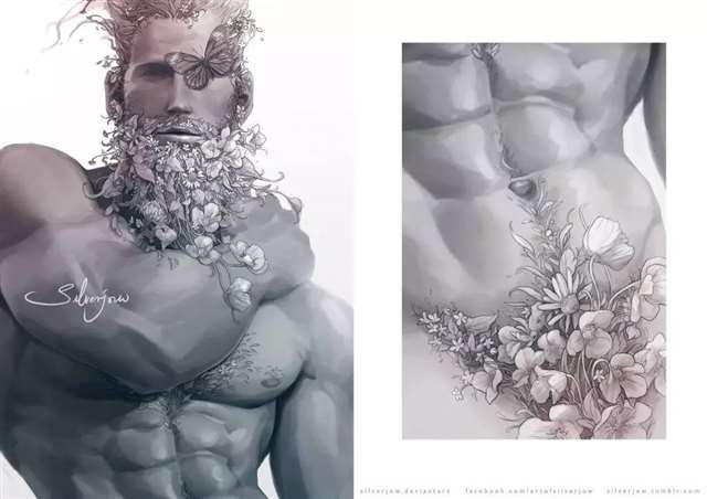 马来西亚画师Silverjow笔下创造的男人