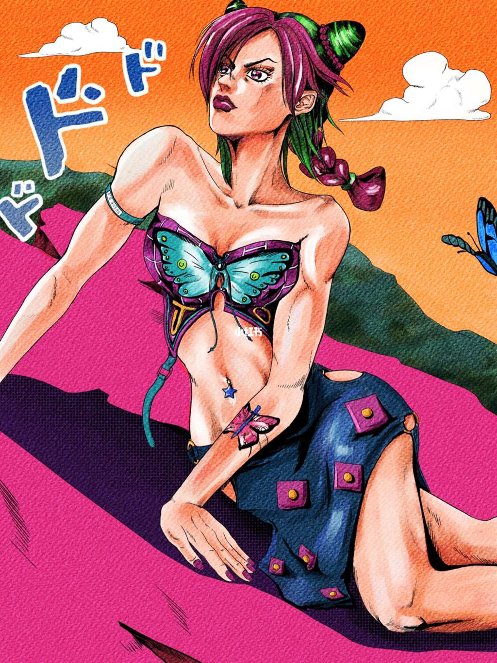 jojo里的空条徐伦高清插画