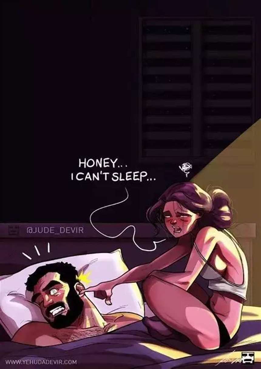 肌肉男漫画家Yehuda Adi Devir和妻子Maya的甜蜜日常