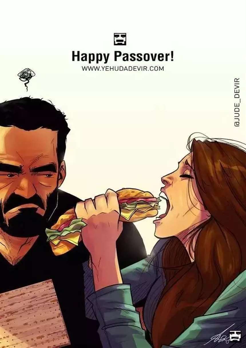 肌肉男漫画家Yehuda Adi Devir和妻子Maya的甜蜜日常