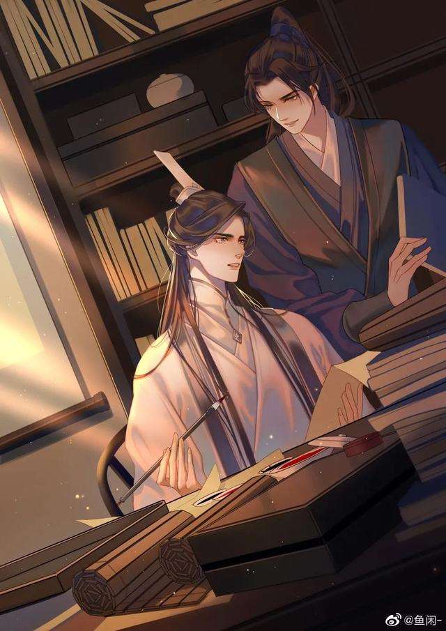 壁纸|画师vb:@鱼闲-(笔下的 燃晚)二哈和他的白猫师尊