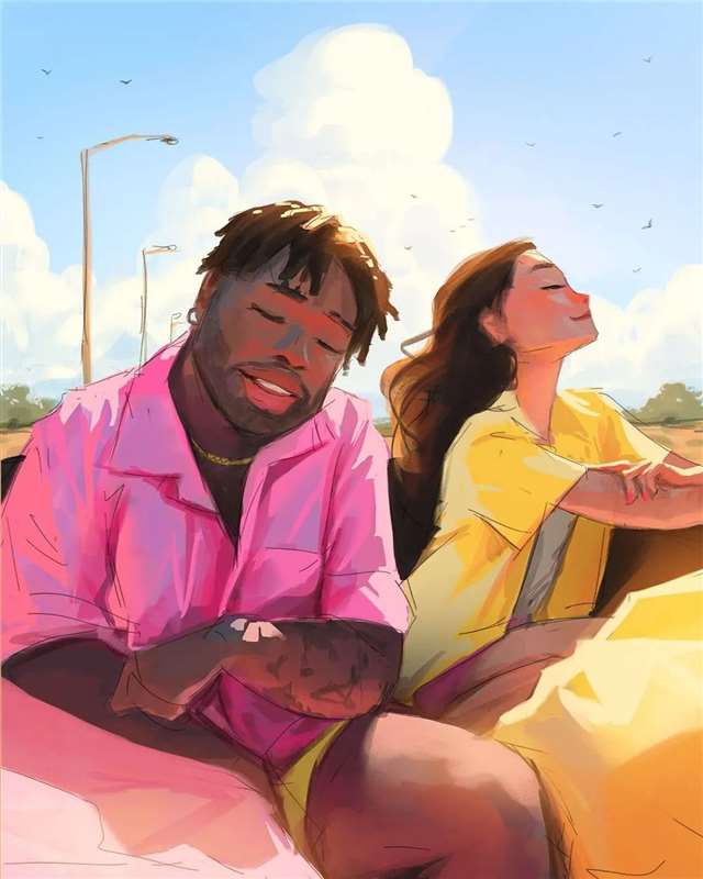  被插画师Sam Yang作品中唯美的色调吸引了