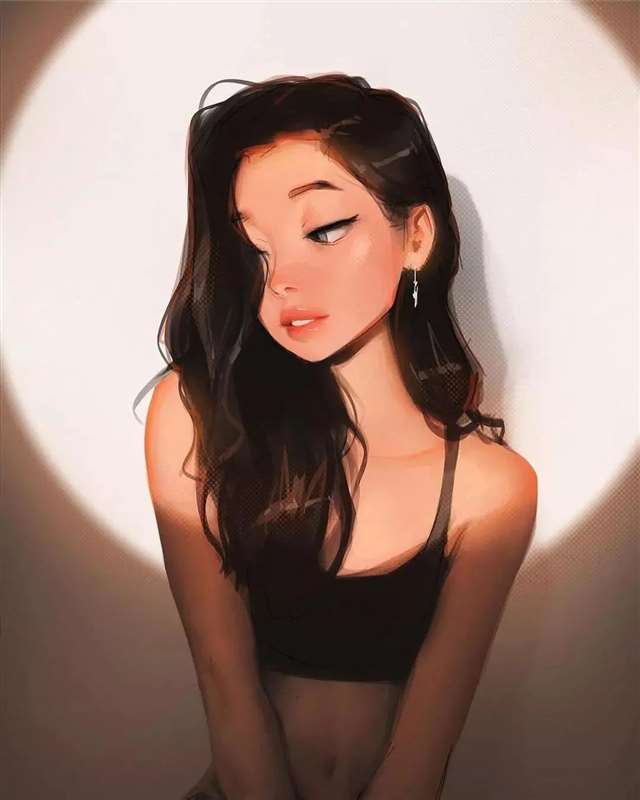 热爱生活的美丽女孩插画图片来自插画师Sam Yang人物作品集