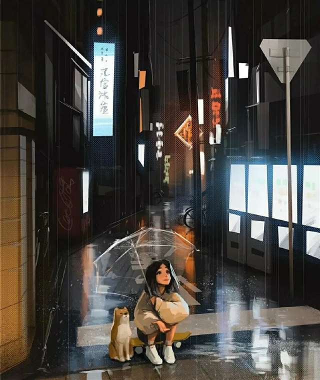 热爱生活的美丽女孩插画图片来自插画师Sam Yang人物作品集