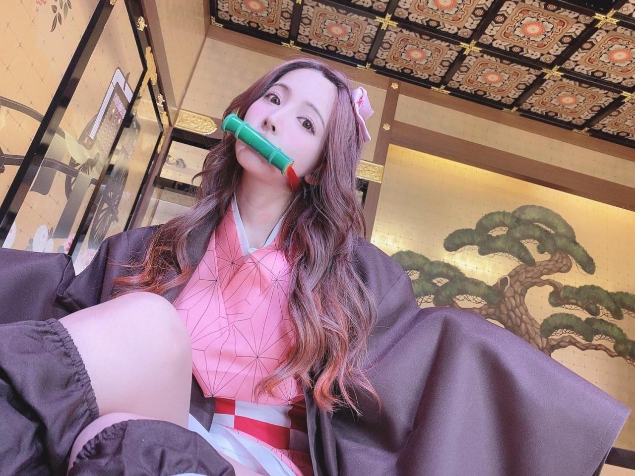 COS正片/三上悠亚万圣节Cos 祢豆子网友表示穿上衣服都不认得了