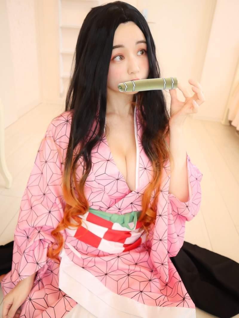 COS正片/清纯的脸火辣栗田惠美(くりえみ)《鬼灭之刃》写真集！