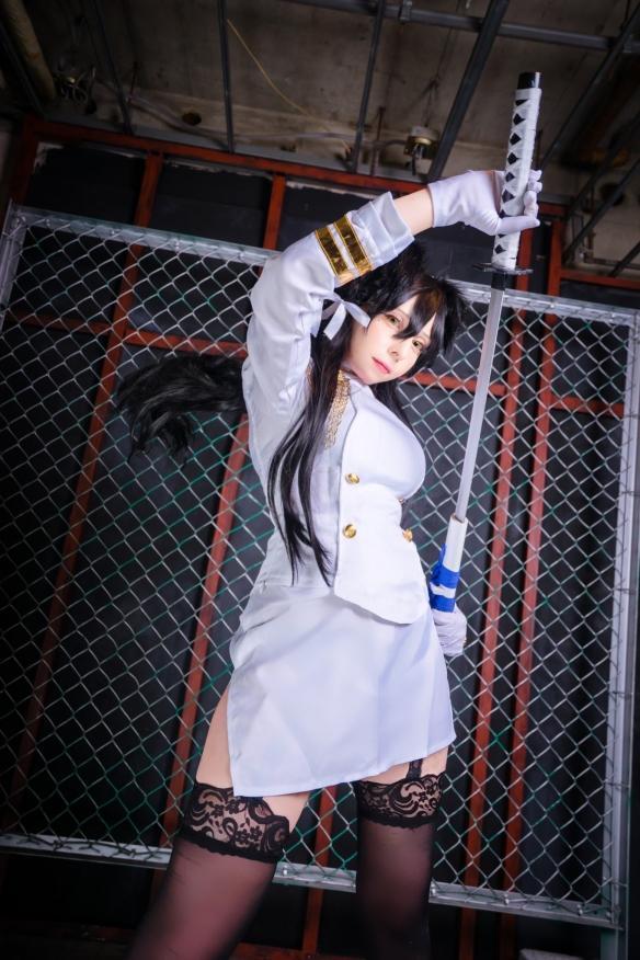 COS正片/美女coser《アリア》美图写真集，黑丝长腿身材爆炸！