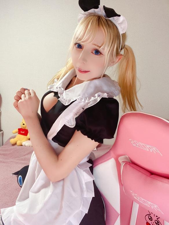 COS正片/美女coser《アリア》美图写真集，黑丝长腿身材爆炸！