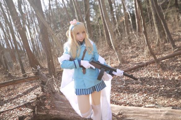 COS正片/美女coser《アリア》美图写真集，黑丝长腿身材爆炸！