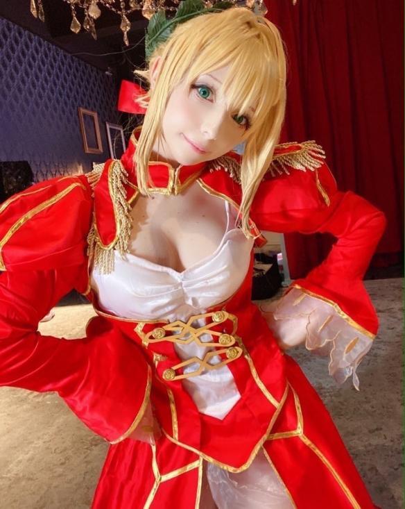 COS正片/美女coser《アリア》美图写真集，黑丝长腿身材爆炸！