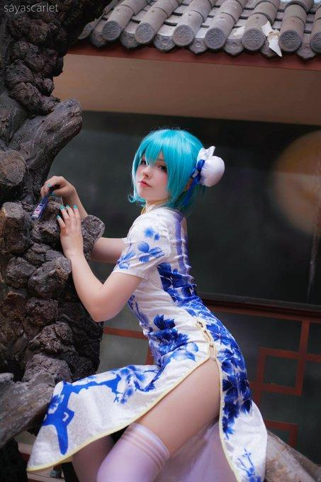 COS正片/俄罗斯萌妹《Saya Scarlet》超大份 初音ミク精选集！