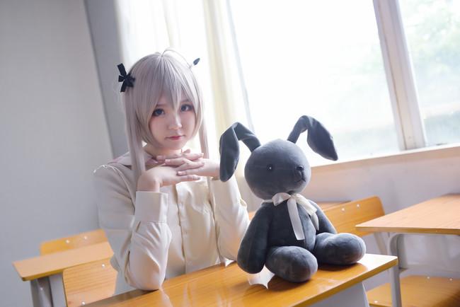 COS正片/缘之空，春日野穹 黑丝校服！