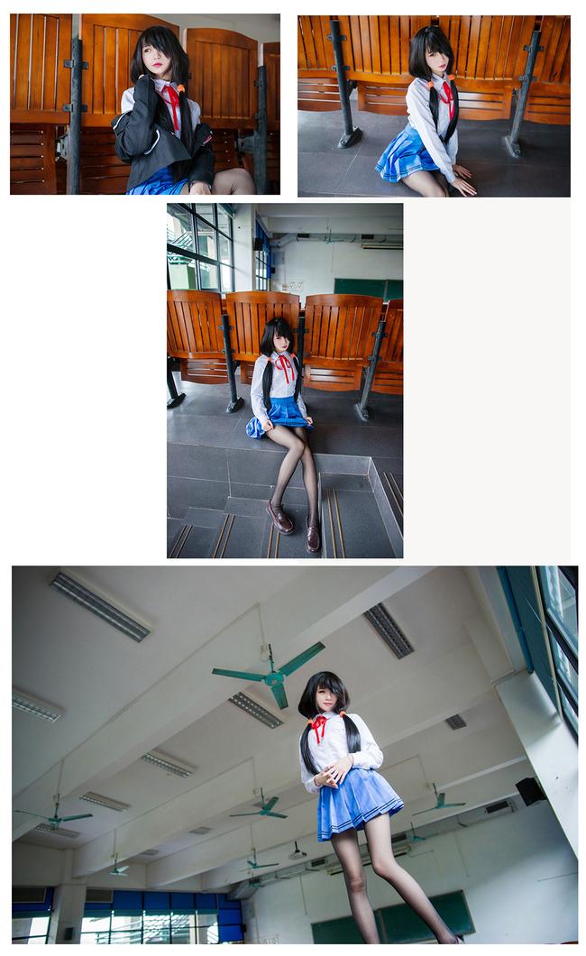 COS正片/约会大作战，时崎狂三 黑丝校服！