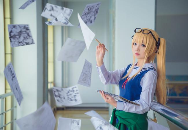 COS正片/路人女主的养成方法，傲娇金发双马尾英梨梨！