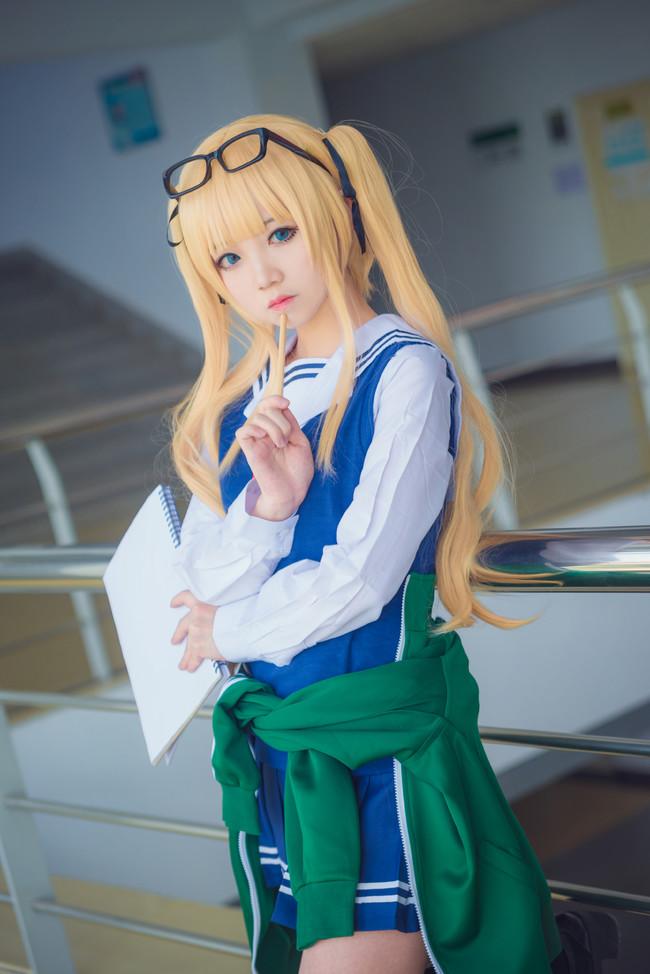 COS正片/路人女主的养成方法，傲娇金发双马尾英梨梨！