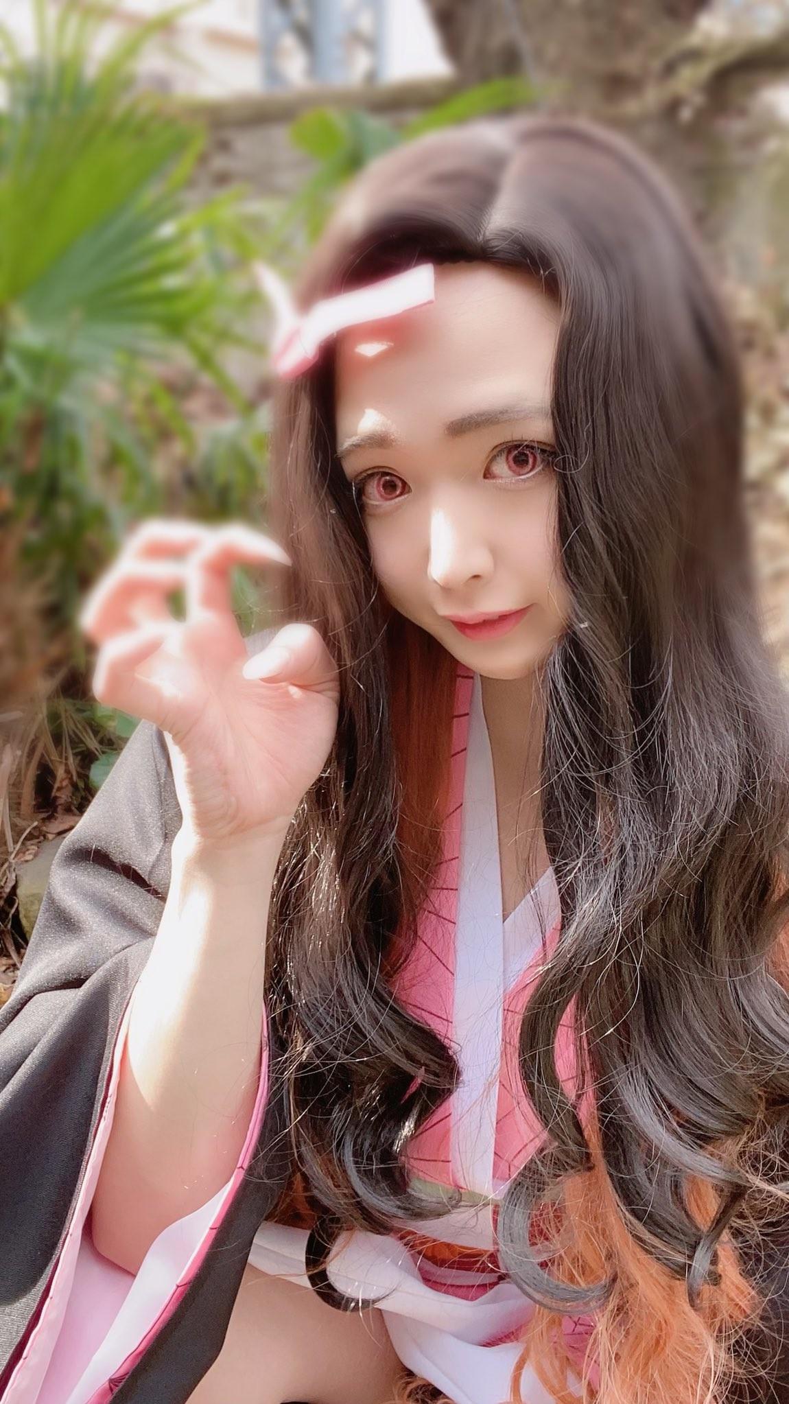 COS正片/大叔扮演《鬼灭之刃》祢豆子妆前妆后令人崩溃