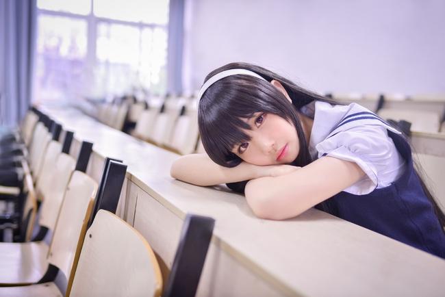 COS正片/路人女主的养成方法 霞之丘诗羽，黑丝学姐！