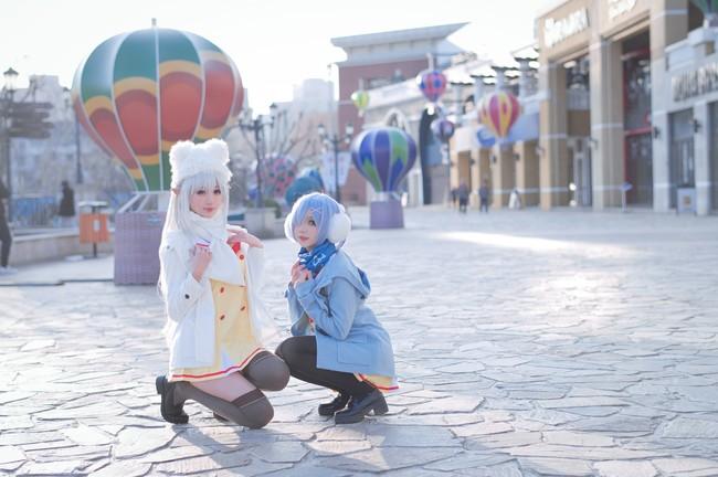 COS正片/爱蜜莉雅和雷姆贴贴~