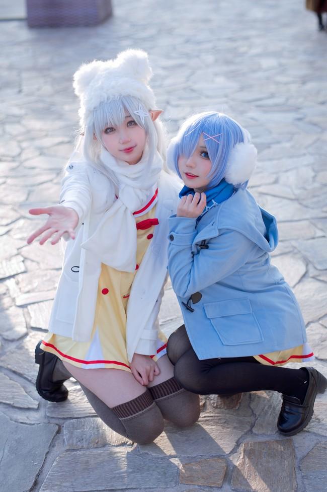 COS正片/爱蜜莉雅和雷姆贴贴~