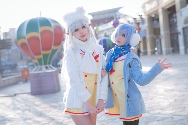 COS正片/爱蜜莉雅和雷姆贴贴~