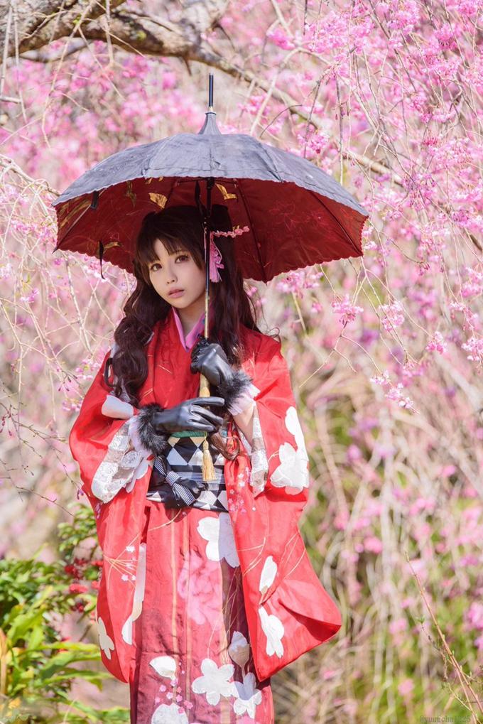 COS正片/日本樱花萌妹 柊 花音，萌化人心让人受不了！