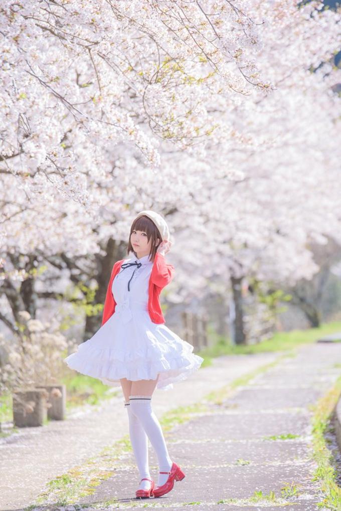 COS正片/日本樱花萌妹 柊 花音，萌化人心让人受不了！