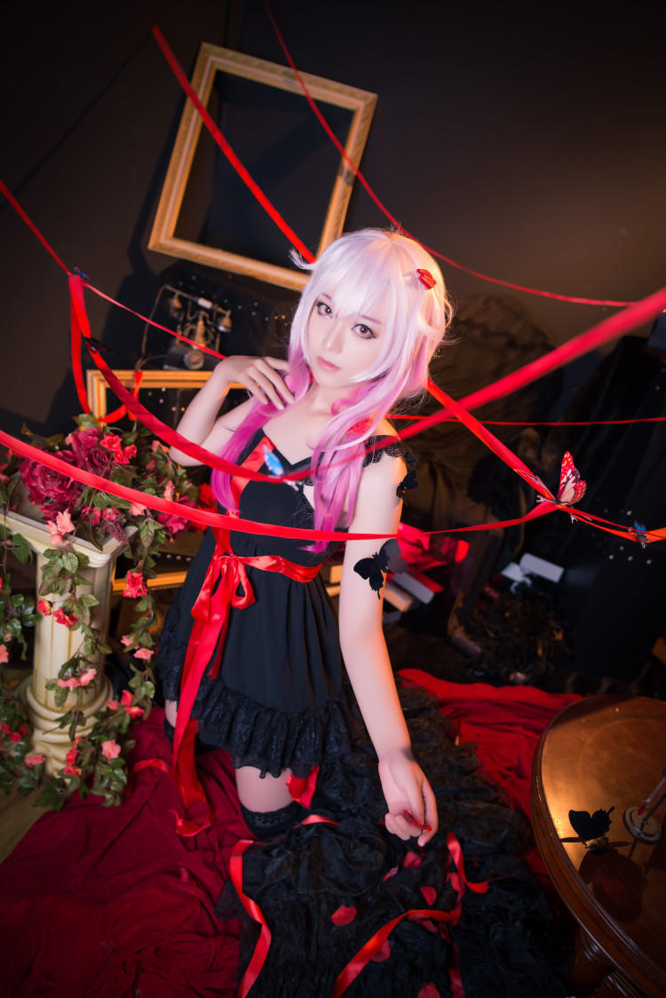 COS正片/罪恶王冠 楪祈黑色连衣裙