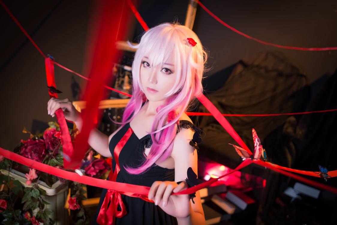 COS正片/罪恶王冠 楪祈黑色连衣裙