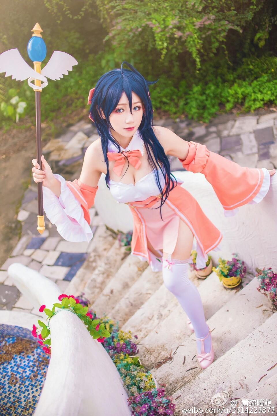 COS正片/线上游戏的老婆不可能是女生？玉置亚子 领域白丝！