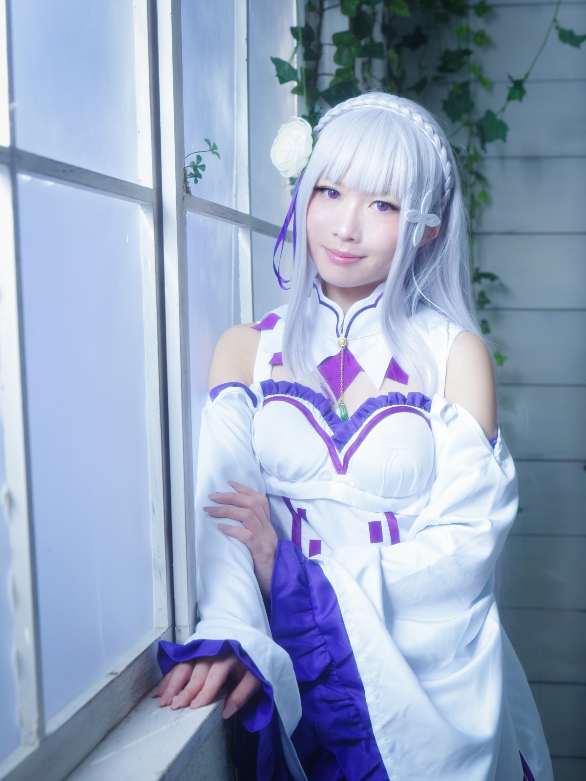 COS正片/Mari Konoe扮演《Re:0》准备睡觉的 爱蜜莉雅酱！