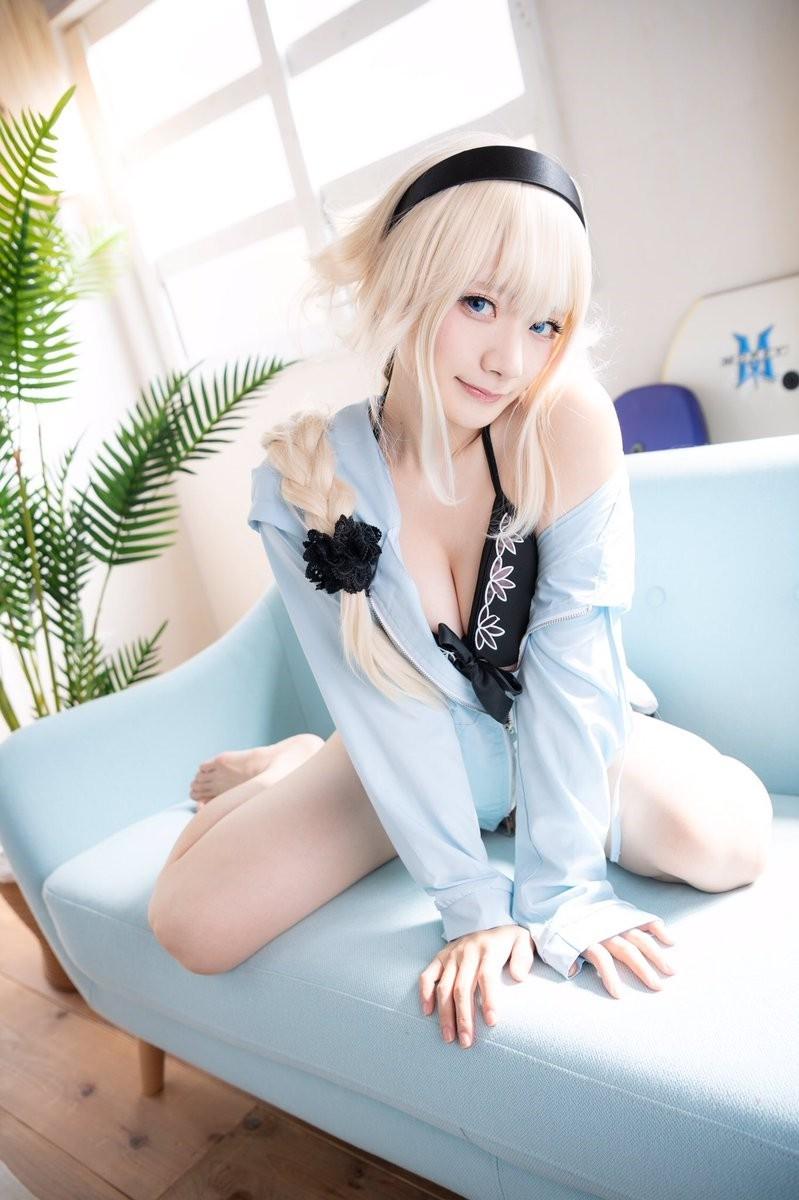 COS正片/《FGO》贞德夏日泳装版 喷血妩媚超迷人