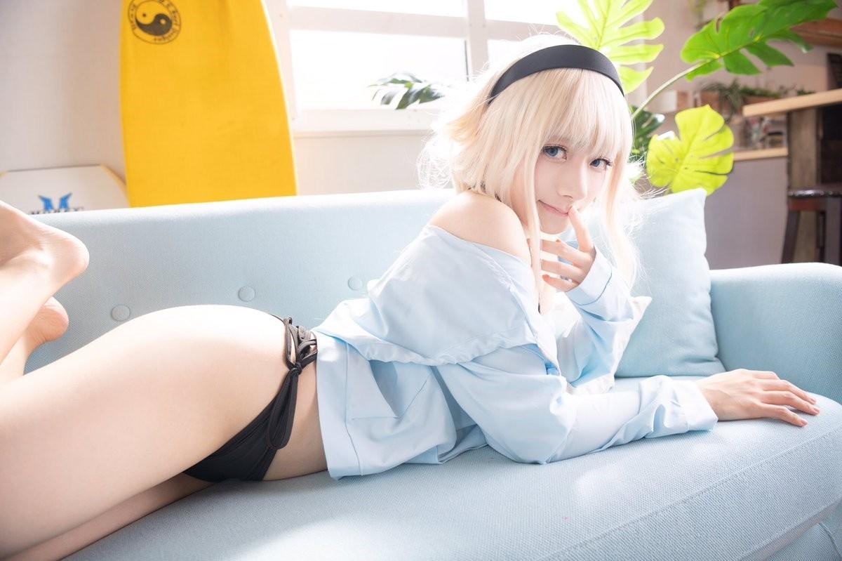 COS正片/《FGO》贞德夏日泳装版 喷血妩媚超迷人