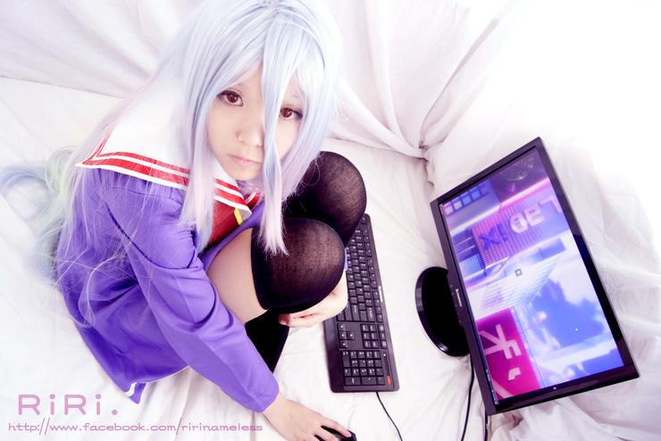 【RiRi☆電気系魔法少女】游戏人生 – 白 COS欣赏！