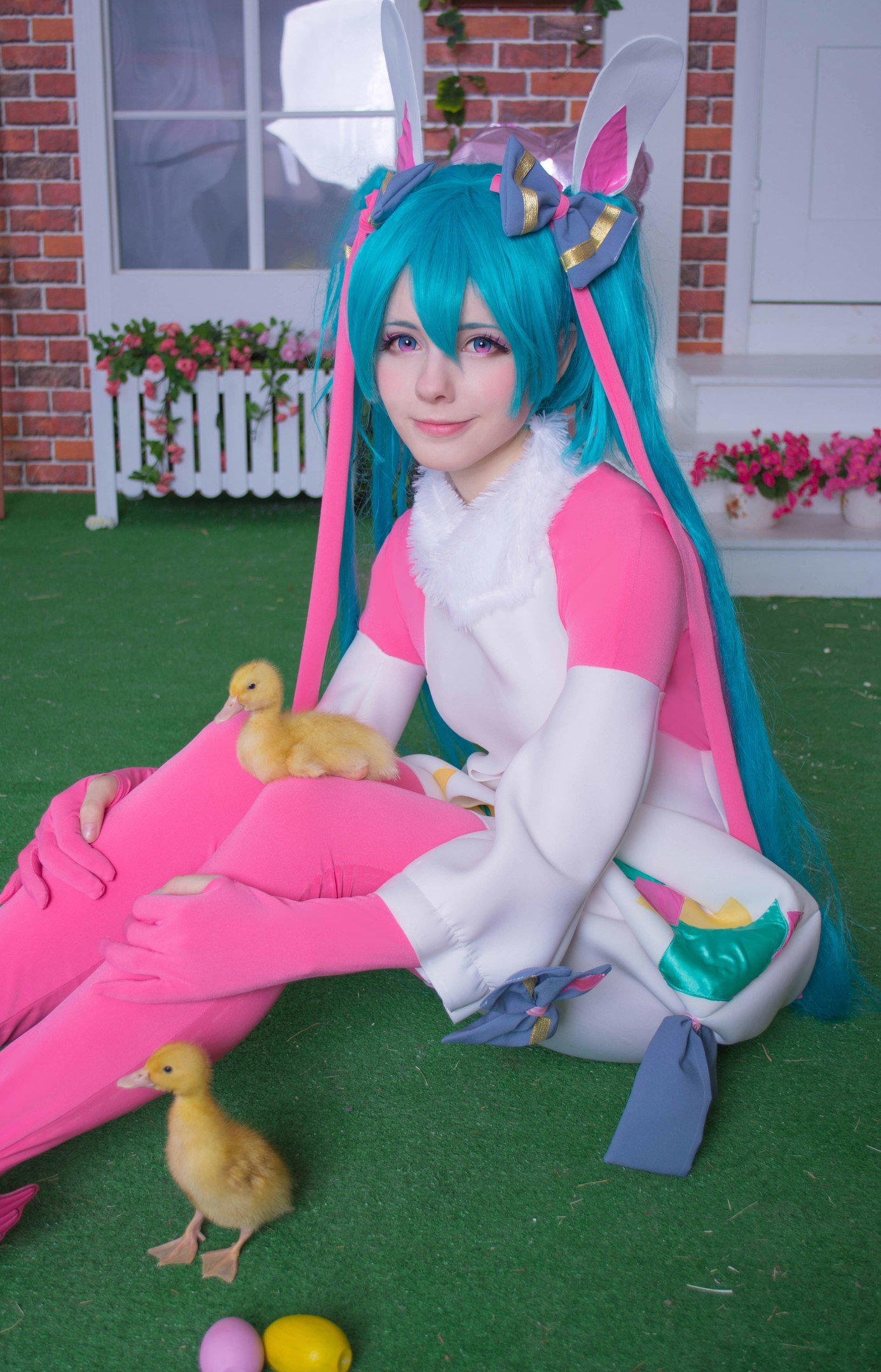 【Saya Scarlet】一位来自俄罗斯的小姐姐 粉色兔耳初音，太…太萌了！