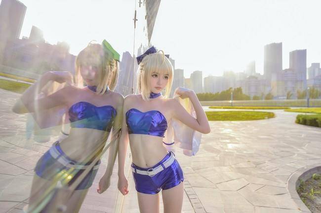 Cosplay福利/阿尔托莉雅 saber赛车服 Cn：泡泡