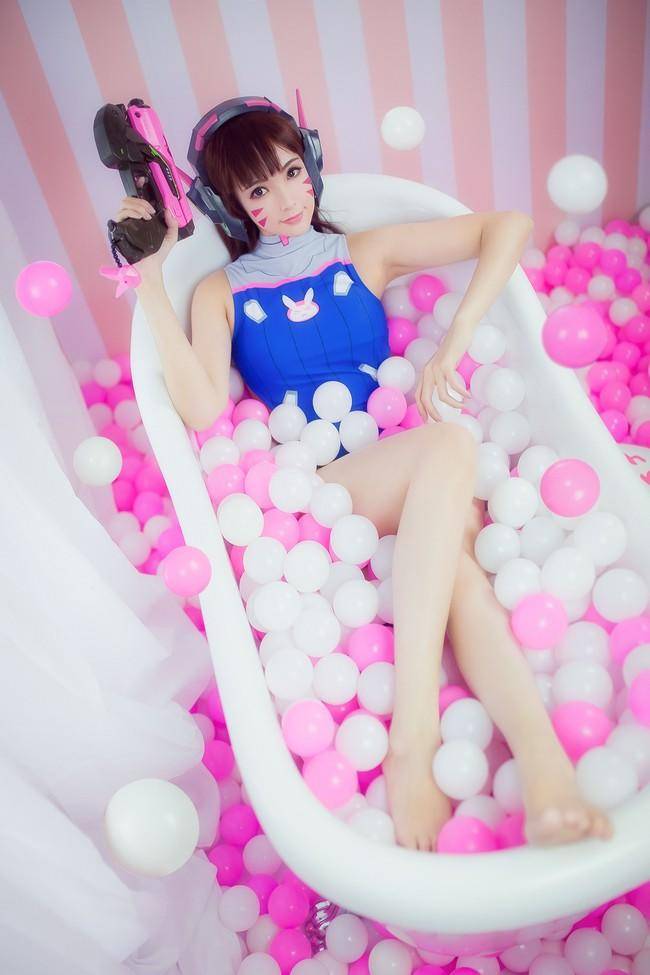 Cosplay福利/D.Va泳装 Cn：赤月