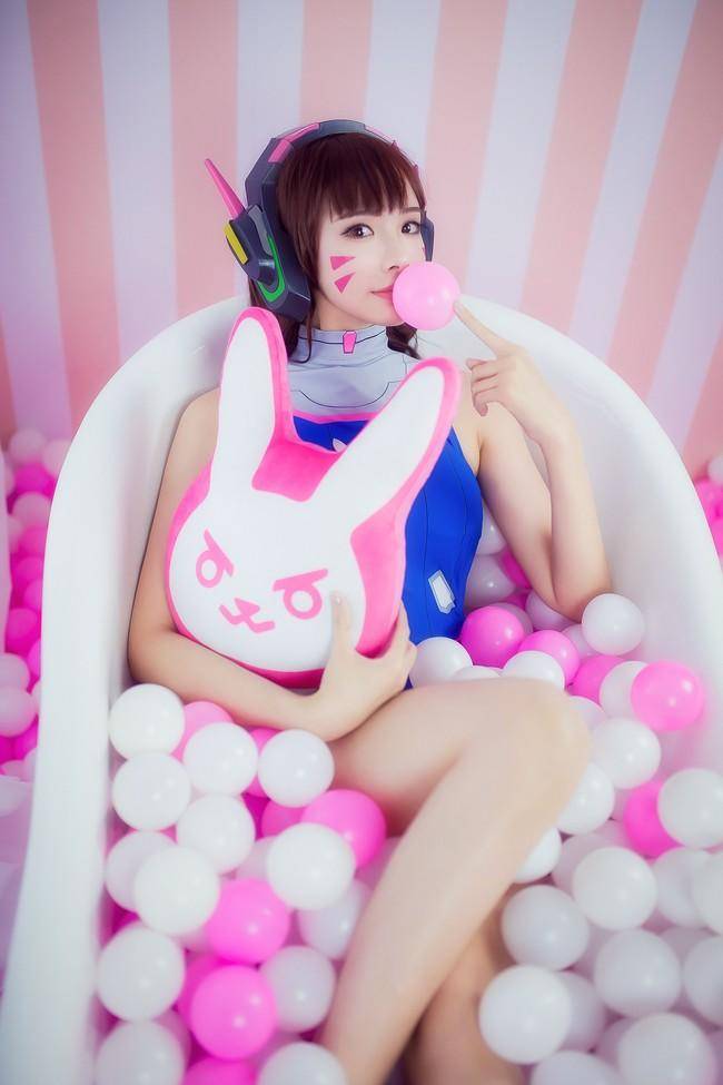Cosplay福利/D.Va泳装 Cn：赤月